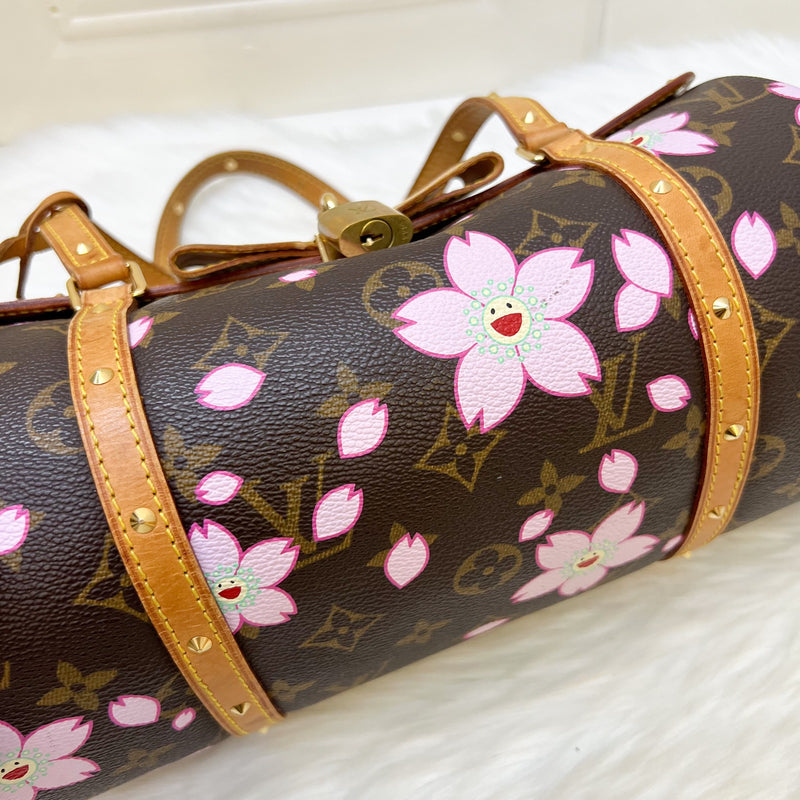 LV Vintage Louis Vuitton x Takashi Murakami Cherry Blossom Papillon Bag in Monogram Canvas