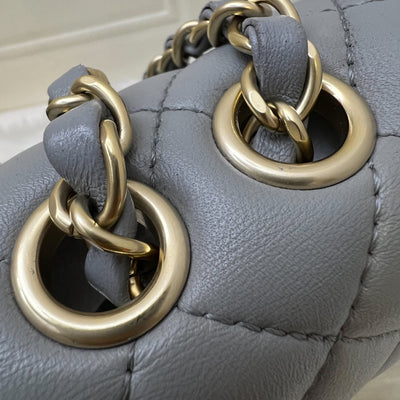Chanel Mademoiselle Chic Flap in Grey Lambskin and Matte LGHW