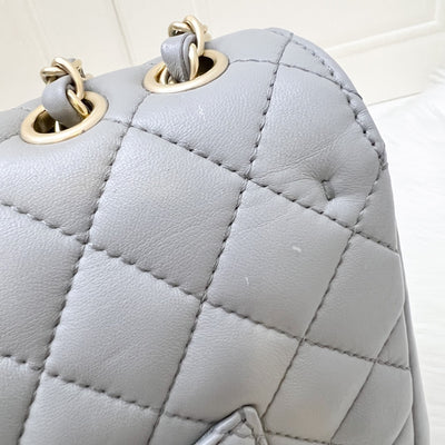 Chanel Mademoiselle Chic Flap in Grey Lambskin and Matte LGHW