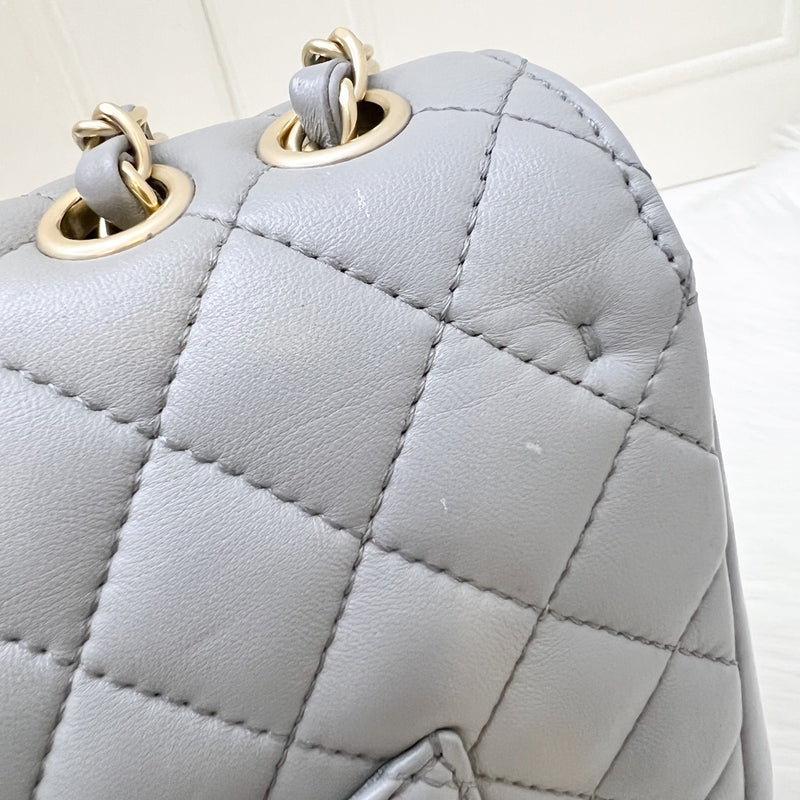 Chanel Mademoiselle Chic Flap in Grey Lambskin and Matte LGHW