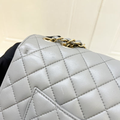 Chanel Mademoiselle Chic Flap in Grey Lambskin and Matte LGHW