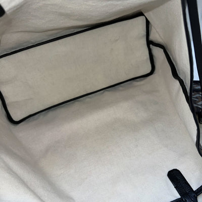 Goyard St Louis PM Tote in Black Signature Goyardine Canvas