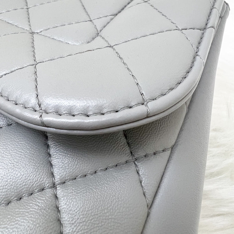 Chanel Mademoiselle Chic Flap in Grey Lambskin and Matte LGHW