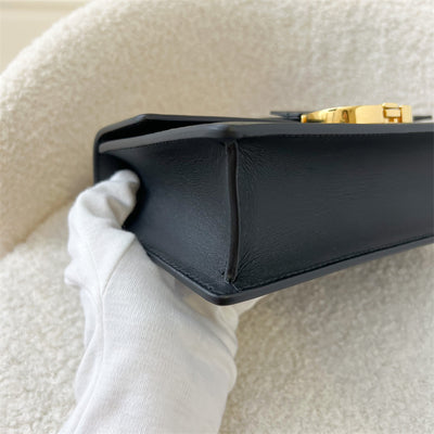 Dior 30 Montaigne East West Bag in Black Calfskin GHW