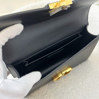 Dior 30 Montaigne East West Bag in Black Calfskin GHW