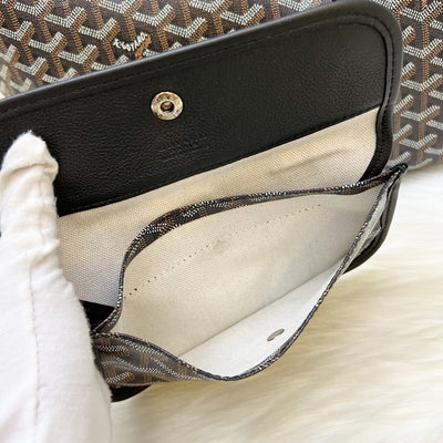 Goyard St Louis PM Tote in Black Signature Goyardine Canvas