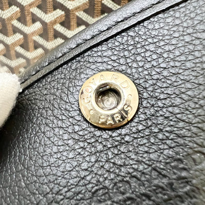Goyard St Louis PM Tote in Black Signature Goyardine Canvas