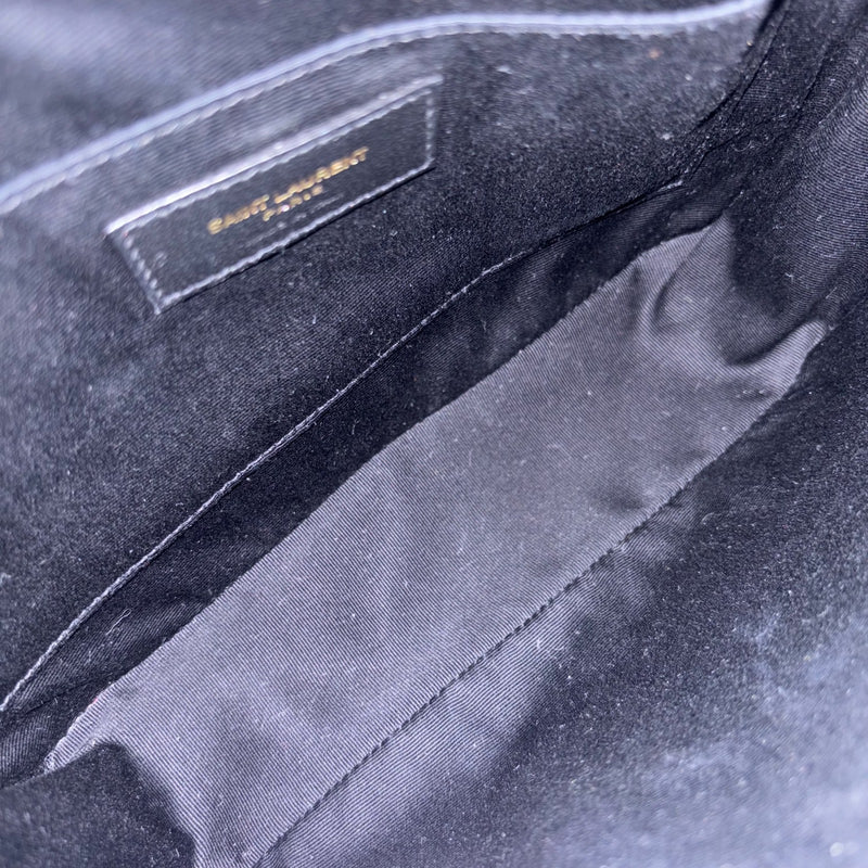 Saint Laurent YSL Lou Camera Bag in Black Calfskin and AGHW