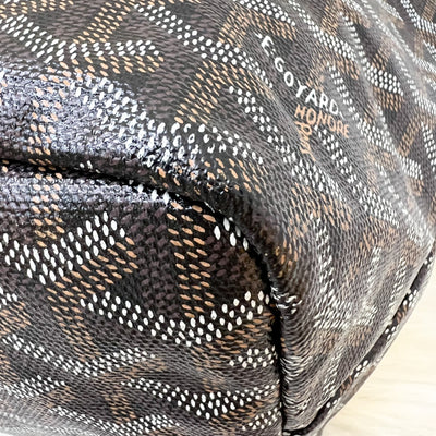 Goyard St Louis PM Tote in Black Signature Goyardine Canvas