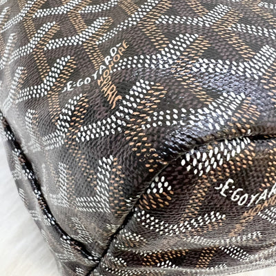 Goyard St Louis PM Tote in Black Signature Goyardine Canvas