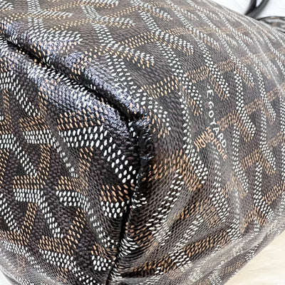 Goyard St Louis PM Tote in Black Signature Goyardine Canvas