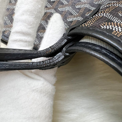 Goyard St Louis PM Tote in Black Signature Goyardine Canvas
