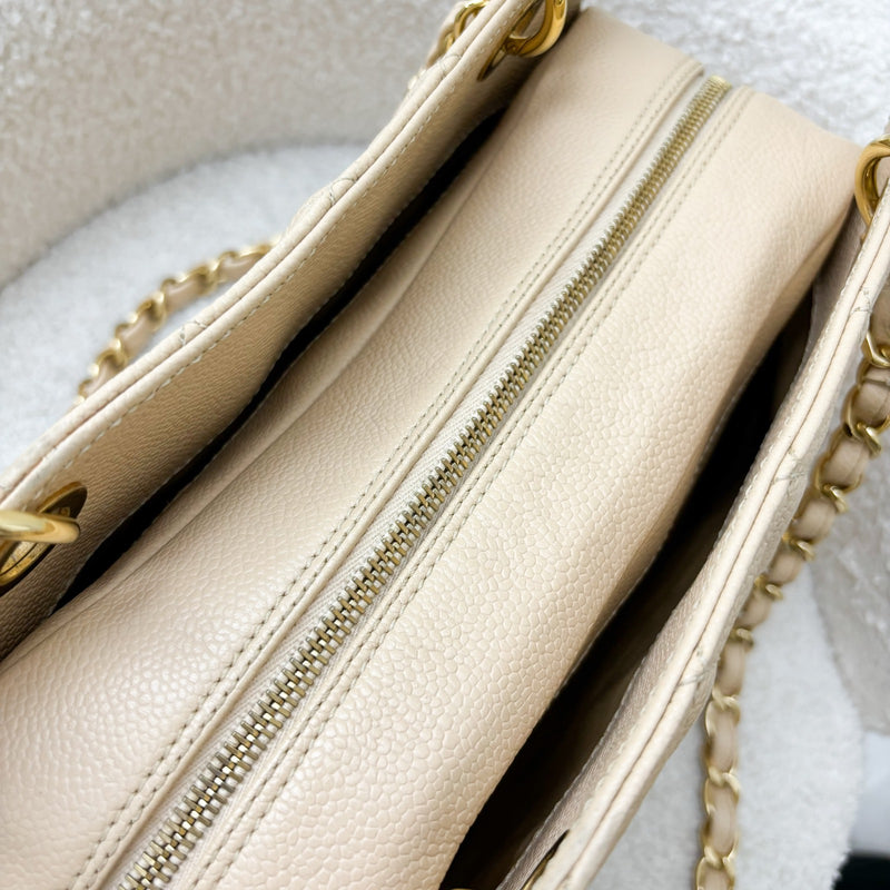 Chanel Petite Timeless Tote PTT in Beige Caviar and GHW