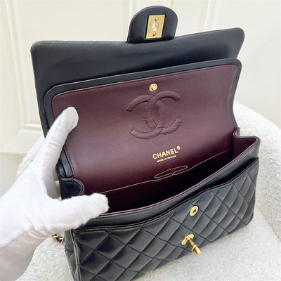 Chanel Medium Classic Flap CF in Black Lambskin and GHW