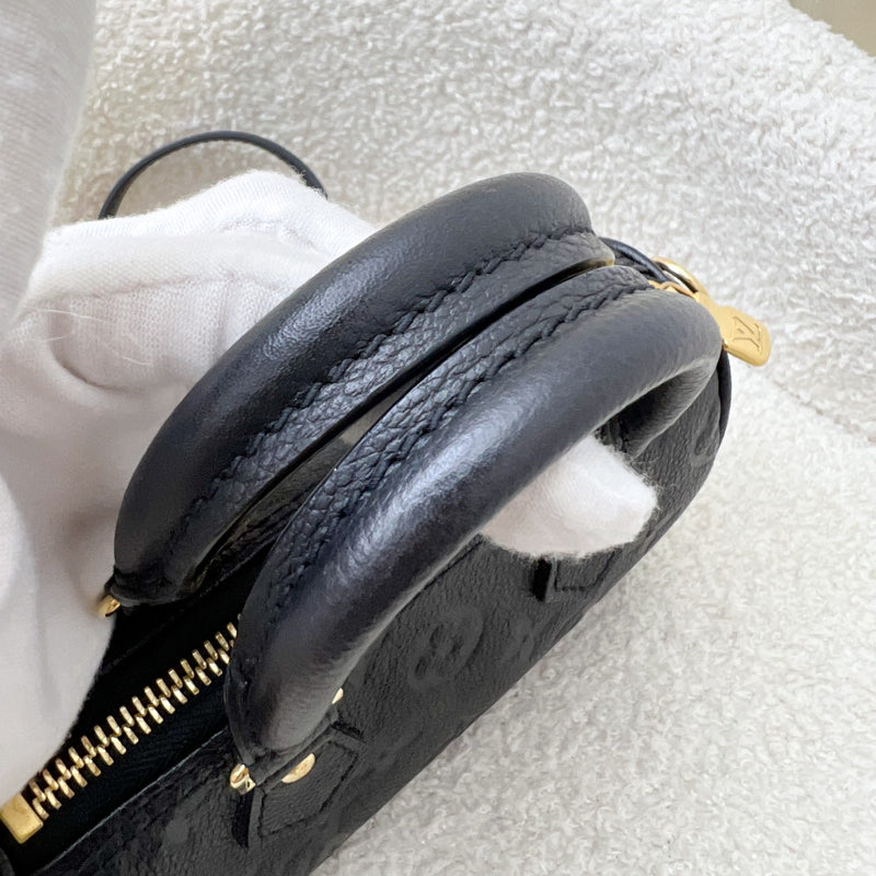 LV Nano Speedy in Black Monogram Empreinte Leather and GHW