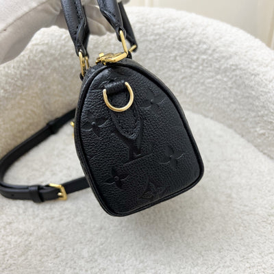 LV Nano Speedy in Black Monogram Empreinte Leather and GHW