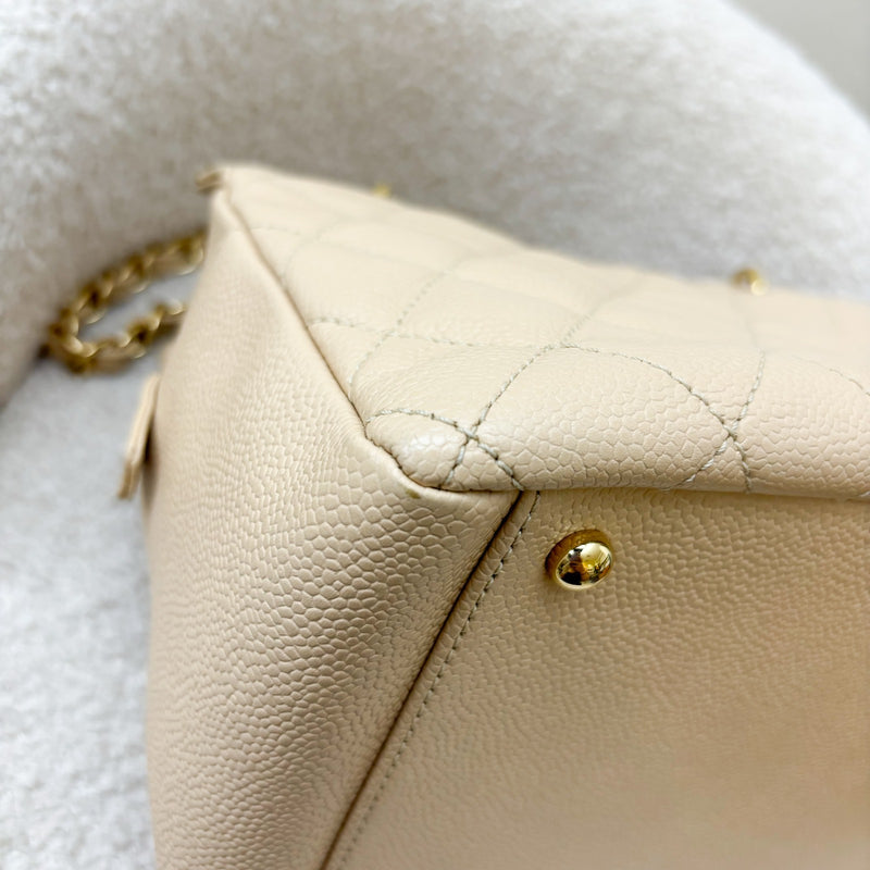 Chanel Petite Timeless Tote PTT in Beige Caviar and GHW