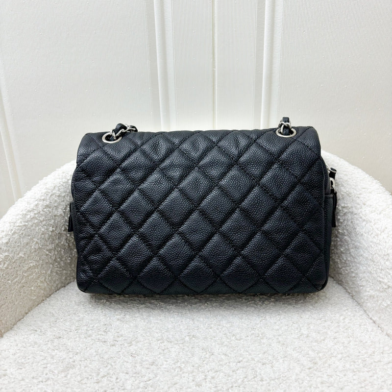 Chanel Easy Caviar Medium Flap Bag in Black Caviar and SHW