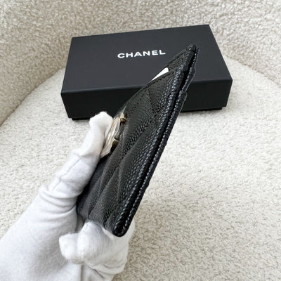 Chanel Cardholder in Black Caviar and LGHW