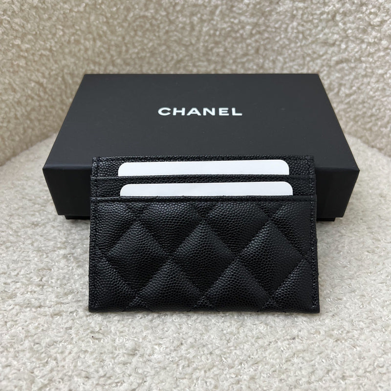 Chanel Cardholder in Black Caviar and LGHW