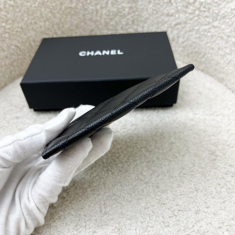 Chanel Cardholder in Black Caviar and LGHW