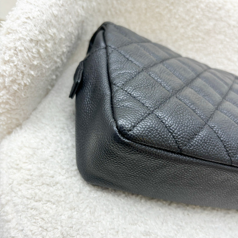 Chanel Easy Caviar Medium Flap Bag in Black Caviar and SHW