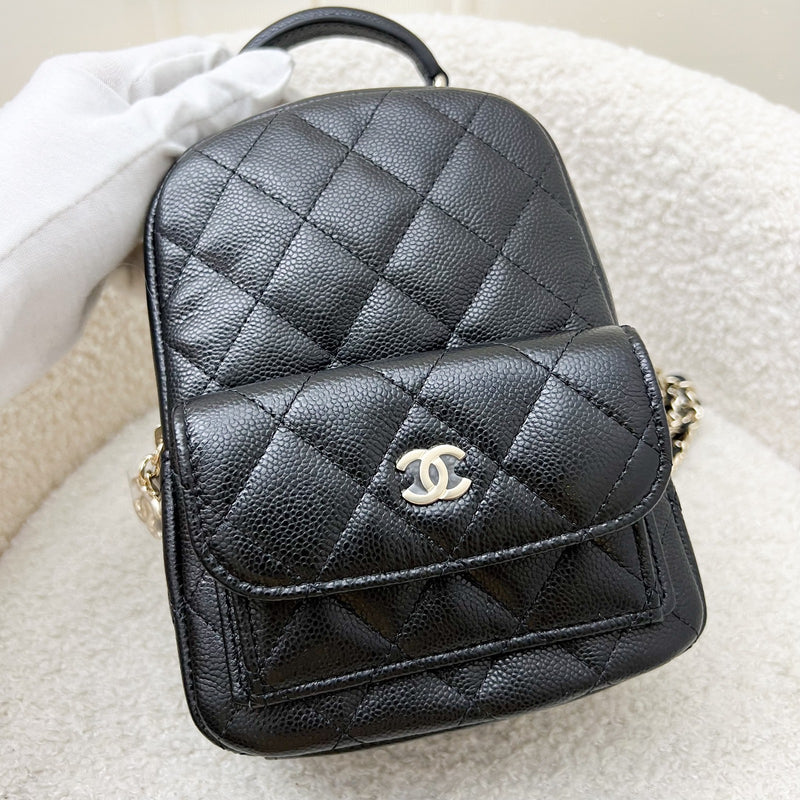 Chanel 24C Mini Backpack in Black Caviar and LGHW