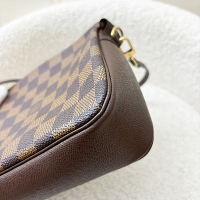 LV Mini Bag / Pochette in Damier Ebene Canvas and GHW