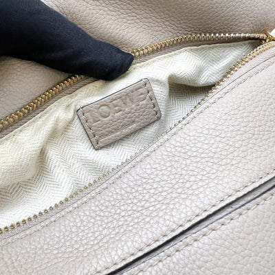 Loewe Small Puzzle Bag in Beige Grained Calfskin and GHW