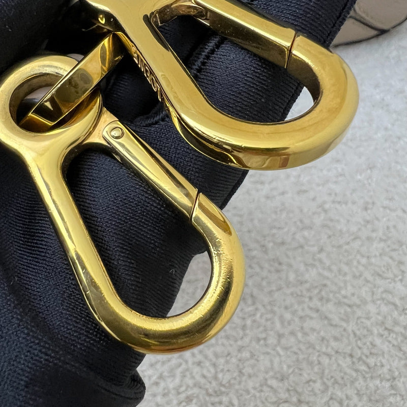 Loewe Small Puzzle Bag in Beige Grained Calfskin and GHW
