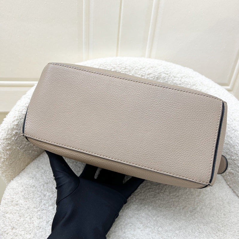 Loewe Small Puzzle Bag in Beige Grained Calfskin and GHW