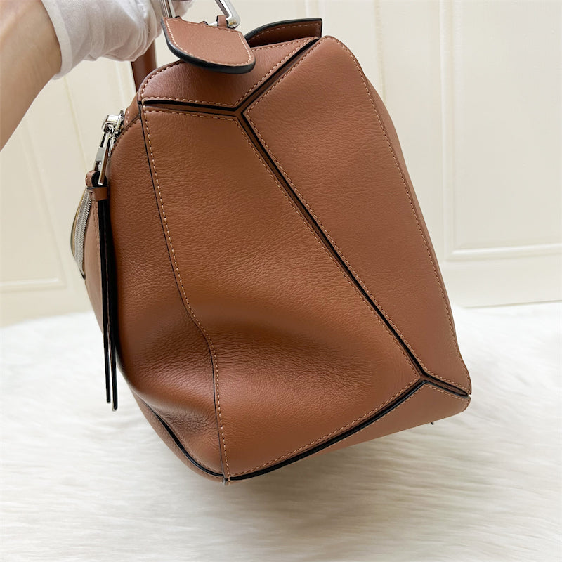 Loewe Large Puzzle Bag in Tan SHW