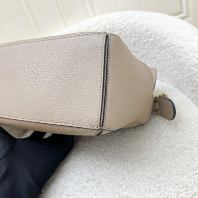 Loewe Small Puzzle Bag in Beige Grained Calfskin and GHW