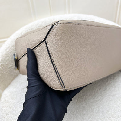 Loewe Small Puzzle Bag in Beige Grained Calfskin and GHW
