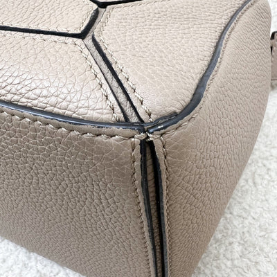 Loewe Small Puzzle Bag in Beige Grained Calfskin and GHW
