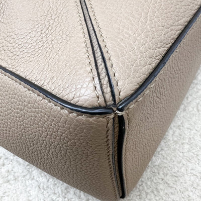 Loewe Small Puzzle Bag in Beige Grained Calfskin and GHW