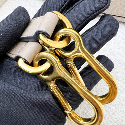 Loewe Small Puzzle Bag in Beige Grained Calfskin and GHW