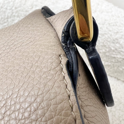 Loewe Small Puzzle Bag in Beige Grained Calfskin and GHW
