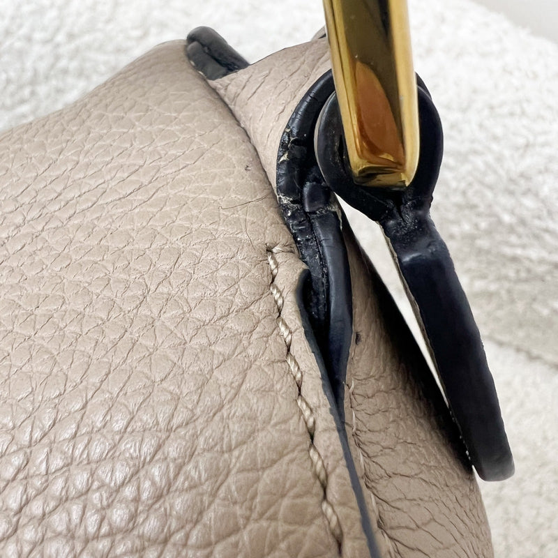 Loewe Small Puzzle Bag in Beige Grained Calfskin and GHW