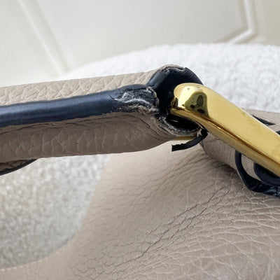 Loewe Small Puzzle Bag in Beige Grained Calfskin and GHW