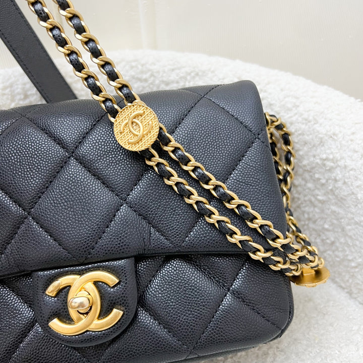 Chanel 22A “Twist Your Buttons” Small / Mini Flap in Black Caviar