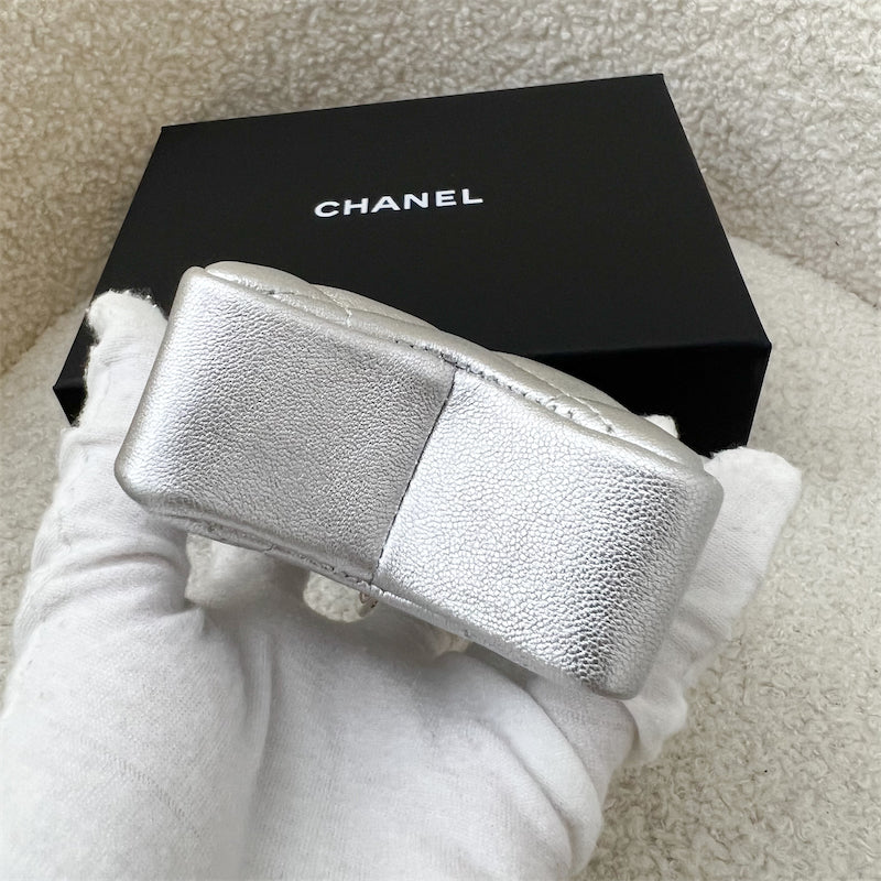 Chanel VIP Gift 2024 Star Pouch Charm in Iridescent Silver Lambskin and SHW