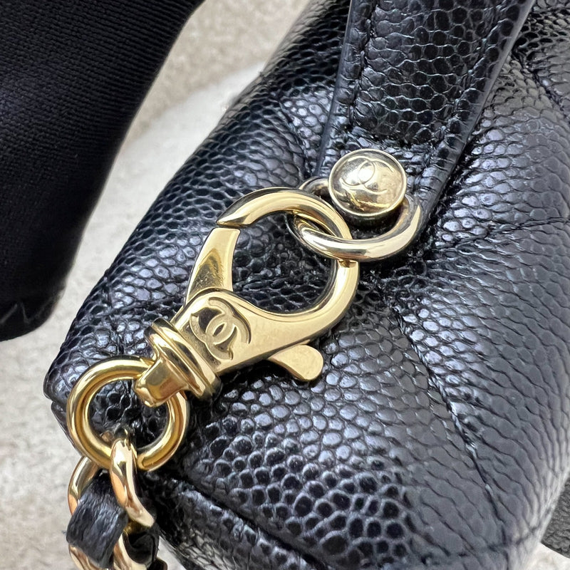 [Like New - Local Set - Jan 2025] Chanel 25C Vanity / Clutch with Chain (LP Style Bag) in Black Caviar and LGHW (Model: AP4385)