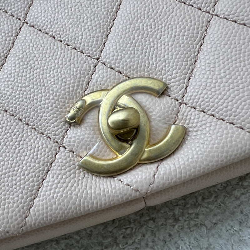 Chanel 20B Flap in Light Pink Caviar and AGHW (Model: AS1977)