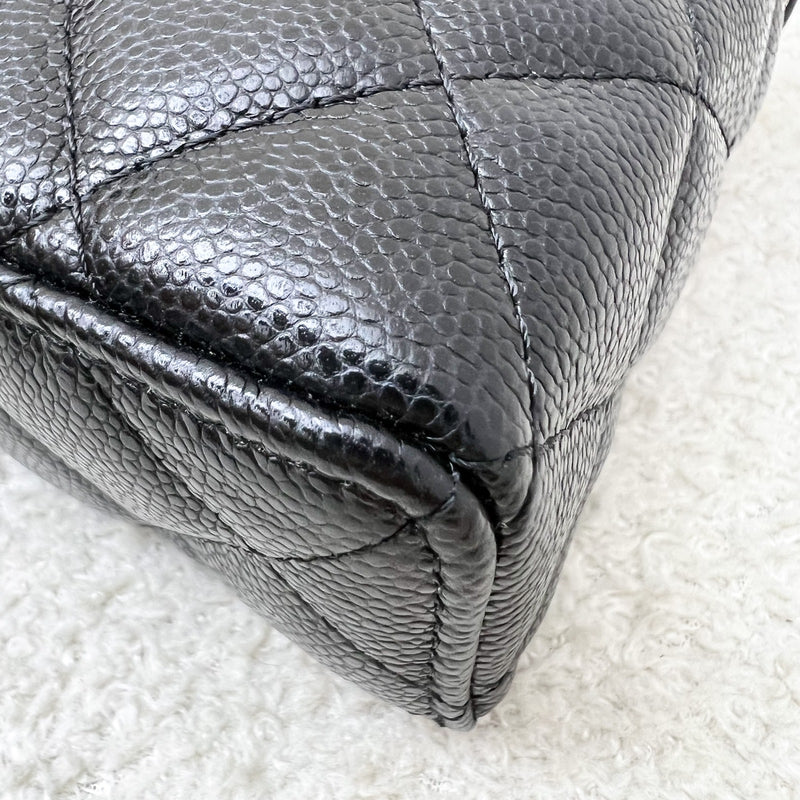 [Like New - Local Set - Jan 2025] Chanel 25C Vanity / Clutch with Chain (LP Style Bag) in Black Caviar and LGHW (Model: AP4385)