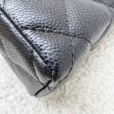 [Like New - Local Set - Jan 2025] Chanel 25C Vanity / Clutch with Chain (LP Style Bag) in Black Caviar and LGHW (Model: AP4385)