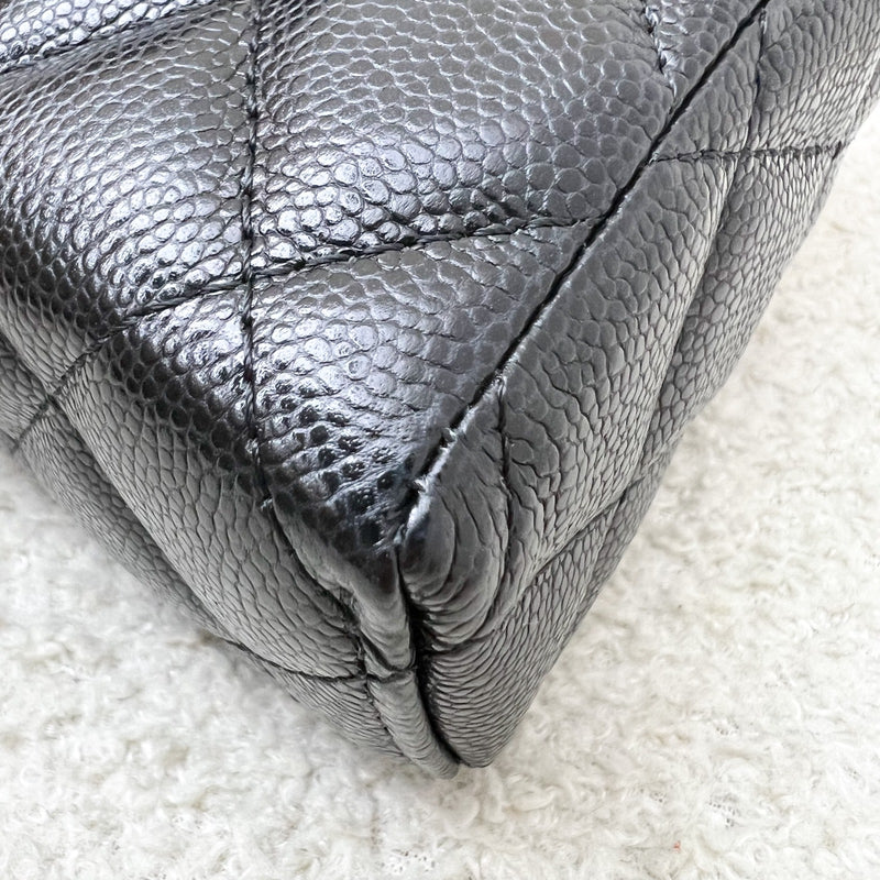 [Like New - Local Set - Jan 2025] Chanel 25C Vanity / Clutch with Chain (LP Style Bag) in Black Caviar and LGHW (Model: AP4385)