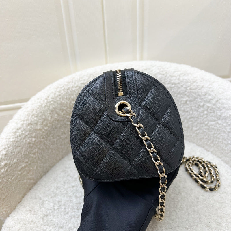 [Below Retail Deal!] Chanel 25P Bowling Bag in Black Caviar and LGHW (Model: AP4474)