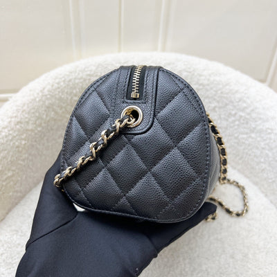 [Below Retail Deal!] Chanel 25P Bowling Bag in Black Caviar and LGHW (Model: AP4474)