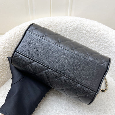 [Below Retail Deal!] Chanel 25P Bowling Bag in Black Caviar and LGHW (Model: AP4474)